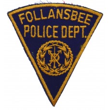 United States Follansbee Police Dept. Cloth Patch Badge