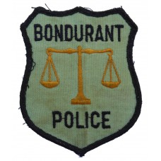 United States Bondurant Police Cloth Patch Badge