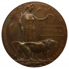 WW1 Memorial Plaque (Death Penny) - Arthur Jones
