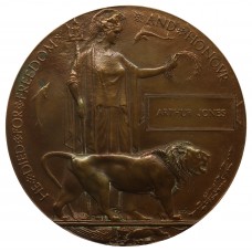 WW1 Memorial Plaque (Death Penny) - Arthur Jones