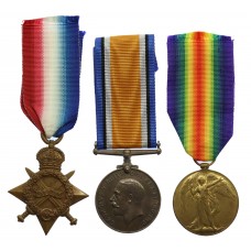 WW1 1914-15 Star Medal Trio - Cpl. W. Holland, Liverpool Regiment