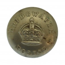 Bridgwater Borough Police White Metal Button - King's Crown (25mm