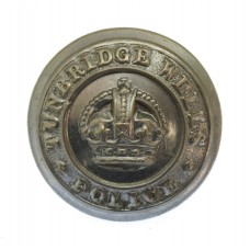 Tunbridge Wells Borough Police Chrome Button - King's Crown (25mm