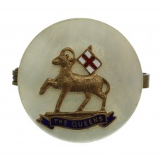 Queen's (Royal West Surrey) Regiment Mother of Pearl Sweetheart B