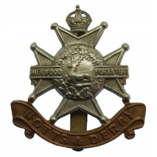 Notts & Derby Regiment (Sherwood Foresters) Cap Badge - King'
