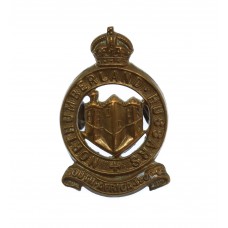 Northumberland Hussars Collar Badge- King's Crown