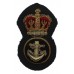 Royal Navy Petty Officer's Bullion Cap Badge - Queen's Crown