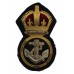 Royal Navy Petty Officer's Gilt Metal Economy Cap Badge - King's Crown