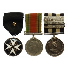 Order of St. John, WW2 Defence Medal and Service Medal of the Ord