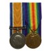 WW1 British War & Victory Medal Pair - Pte. T. Scully, 6th Bn. West Yorkshire Regiment - Wounded