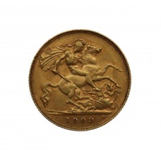 1909 Edward VII Gold Half Sovereign Coin