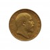 1909 Edward VII Gold Half Sovereign Coin