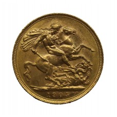 1905 M Edward VII 22ct Gold Sovereign Coin (Melbourne Mint)
