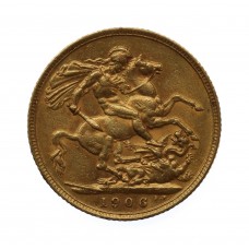 1906 Edward VII 22ct Gold Sovereign Coin