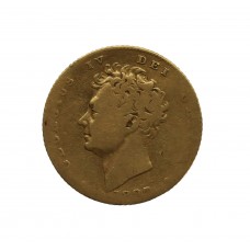 1827 George IV Gold Shield Back Half Sovereign Coin