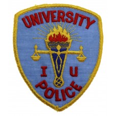 United States University I U Police Cloth Patch Badge