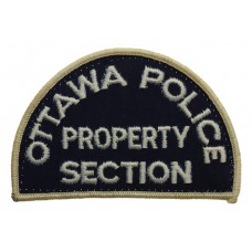 Canadian Ottawa Police Property Section Cloth Patch Badge
