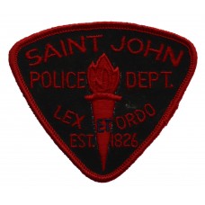 Canadian Saint John Police Dept. Cloth Patch Badge