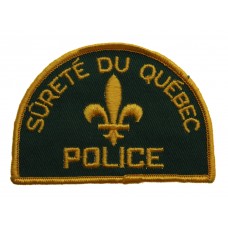 Canadian Sorete Du Quebec Police Cloth Patch Badge