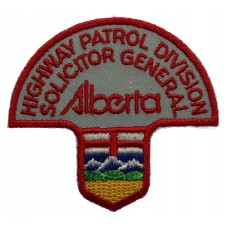 Canadian Highway Patrol Division Solicitor General Alberta Cloth Patch Badge