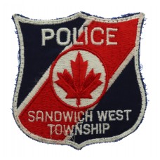 Canadian  Sandwich West Township Police Cloth Patch Badge