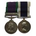 Campaign Service Medal (Clasp - Northern Ireland) and Royal Naval Long Service & Good Conduct Medal - C.I. Radband, POSA. Royal Navy