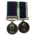 Campaign Service Medal (Clasp - Gulf) and Royal Naval Long Service & Good Conduct Medal Pair - A. Hayes, CERA, Royal Navy, HMS Mohawk