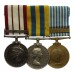 Naval General Service Medal (Clasp - Palestine 1945-48), Queen Korea and UN Korea Medal Trio - R.E. Best, A.B., Royal Navy