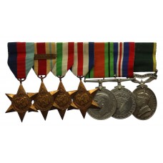 WW2 and Territorial Efficiency Medal Group of Seven - Cpl. L. Staples, Notts Sherwood Rangers Yeomanry