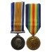 WW1 British War & Victory Medal Pair - Pte. W.R. Watts, Gloucestershire Yeomanry