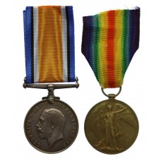 WW1 British War & Victory Medal Pair - Tpr. R.C. Ward, 1st Li