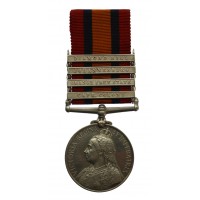 Queen's  South Africa Medal (Clasps - Cape Colony, Orange Free State, Johannesburg, Diamond Hill) - Sejt. E. Spencer, Derbyshire Regiment