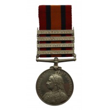 Queen's  South Africa Medal (Clasps - Cape Colony, Orange Free State, Johannesburg, Diamond Hill) - Sejt. E. Spencer, Derbyshire Regiment