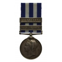 Egypt Medal (Clasps - The Nile 1884-85, Kirbekan) - Pte. E. Baker, 1st Bn. South Staffordshire Regiment