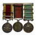 1854 Crimea Medal (Clasps - Inkermann, Sebastopol, Azoff), Turkish Crimea and Second China War Medal (Clasps - Canton 1857, Taku Forts 1860) Group of Three - Gnr. A. Grey, Royal Marine Artillery