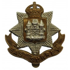 East Surrey Regiment Cap Badge - King's Crown