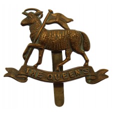 The Queen's (Royal West Surrey) Regiment WW1 All Brass Economy Cap Badge