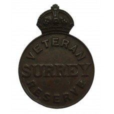 WW1 Surrey Veteran Reserve Lapel Badge - King's Crown