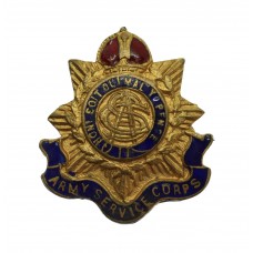 WW1 Army Service Corps (A.S.C.) Enamelled Sweetheart Brooch - King's Crown