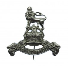 Royal Army Pay Corps (R.A.P.C.) Chromed Sweetheart Brooch/Lapel Badge - King's Crown