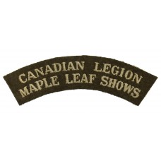 Canadian Legion Maple Leaf Shows Cloth Shoulder Title