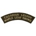 Canadian Legion Maple Leaf Shows Cloth Shoulder Title