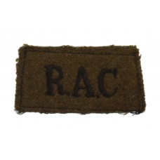 Royal Armoured Corps (R.A.C.) Cloth Slip On Shoulder Title