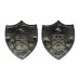 Pair of Burnley Borough Police Chrome Collar Badges