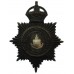 County Borough of Barrow-in-Furness Police Black Helmet Plate - King's Crown