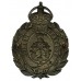 Huddersfield Police Wreath Helmet Plate - King's Crown