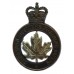 Canadian Officer's Training Corps C.O.T.C. Cap Badge - Queen's Crown