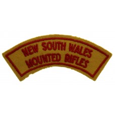 Australian New South Wales Mounted Rifles Cloth Shoulder Title