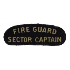 WW2 Fire Guard Sector Captain Printed Shoulder Title