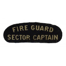 WW2 Fire Guard Sector Captain Printed Shoulder Title